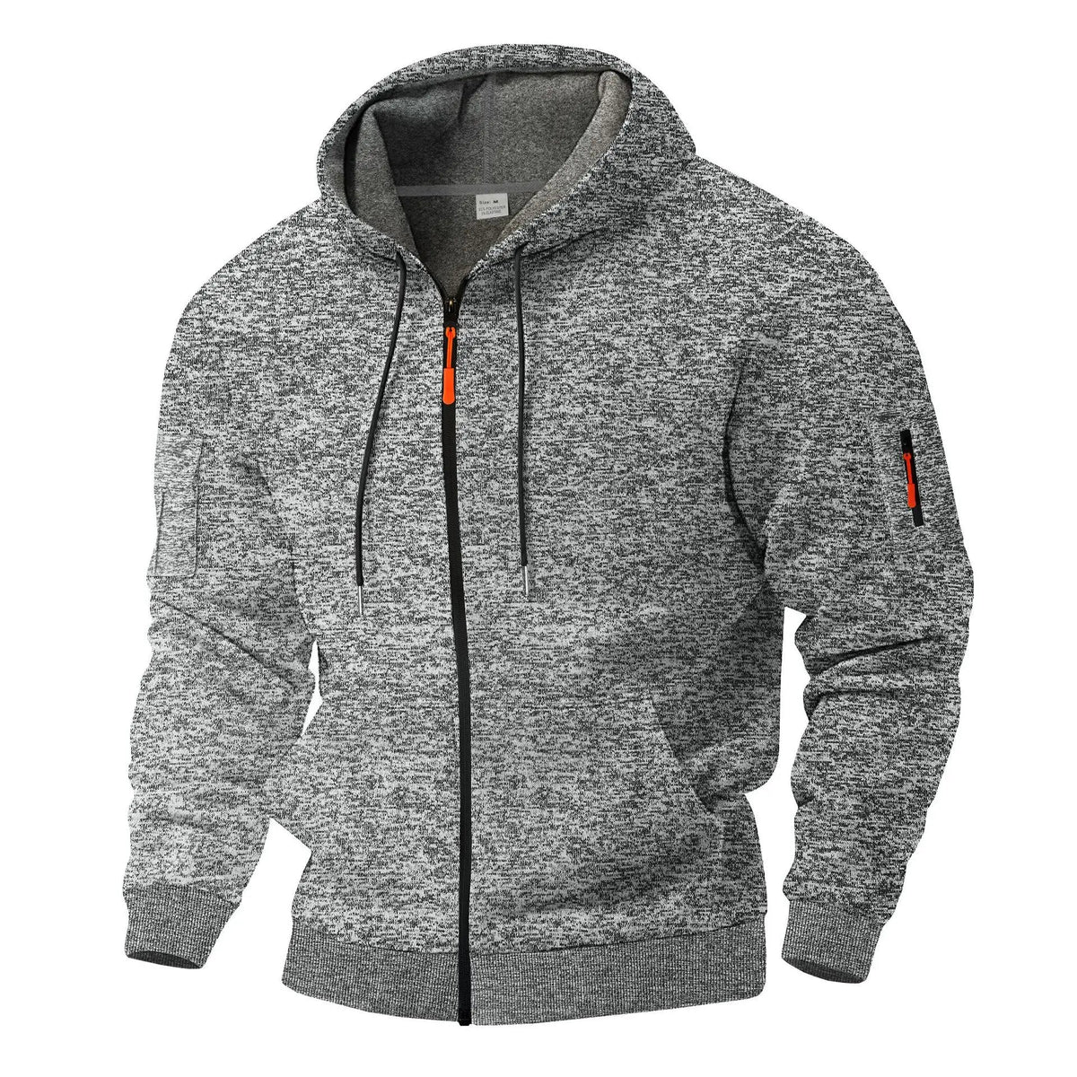 Heren Fleece Vest met Capuchon en Rits voor Outdoor en Casual Gebruik