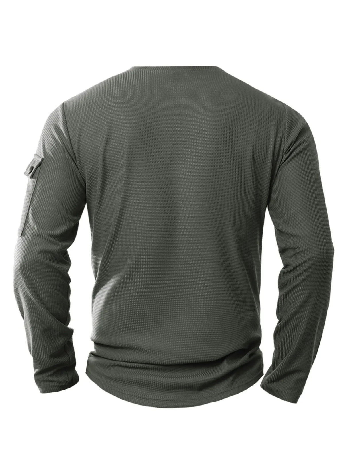 Heren Henley Shirt met Lange Mouwen en Knoopsluiting