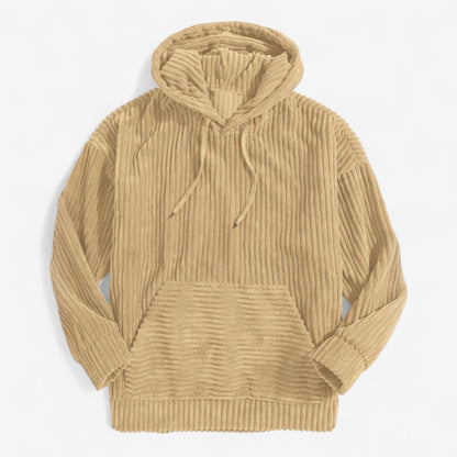Heren Hoodie Ribstof