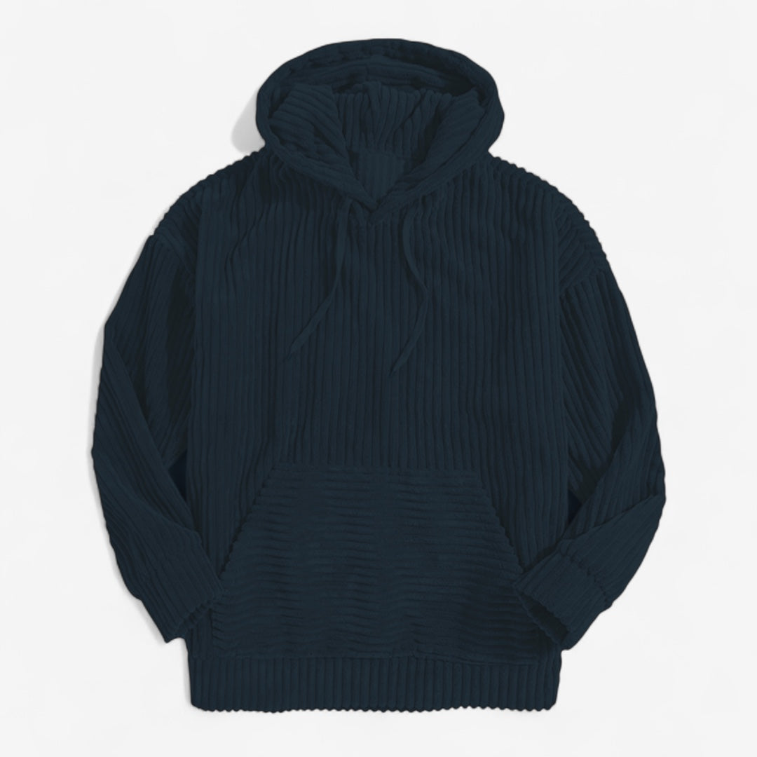 Heren Hoodie Ribstof