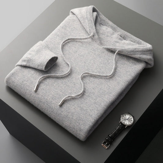 Heren Hoodie Zonder Buikzak Grijs
