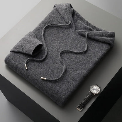 Heren Hoodie Zonder Buikzak Donkergrijs