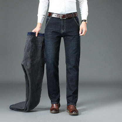 Heren Jeans met Rechte Pijpen en Gevoerde Binnenkant