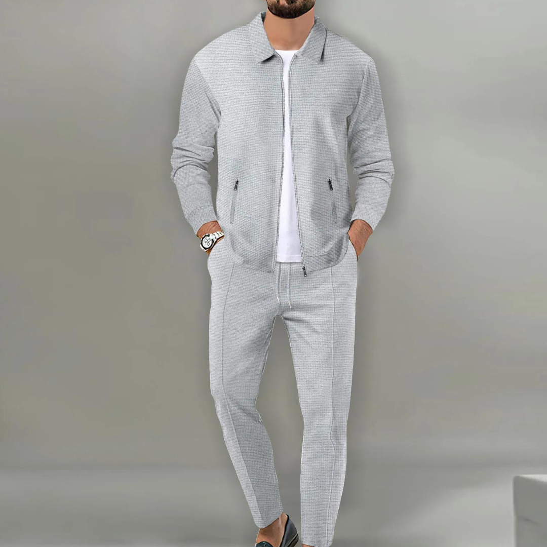 Heren Joggingpak met Ritssluiting en Kraag ##POS:5##