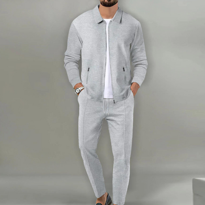 Heren Joggingpak met Ritssluiting en Kraag ##POS:5##