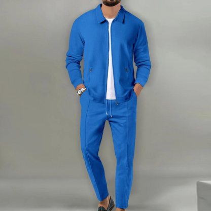 Heren Joggingpak met Ritssluiting en Kraag