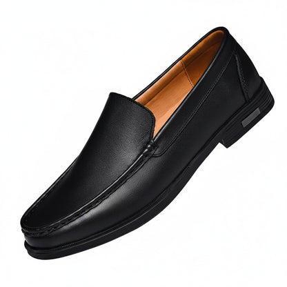 Heren Loafers Instappers met Naaïdetails en Blokzool