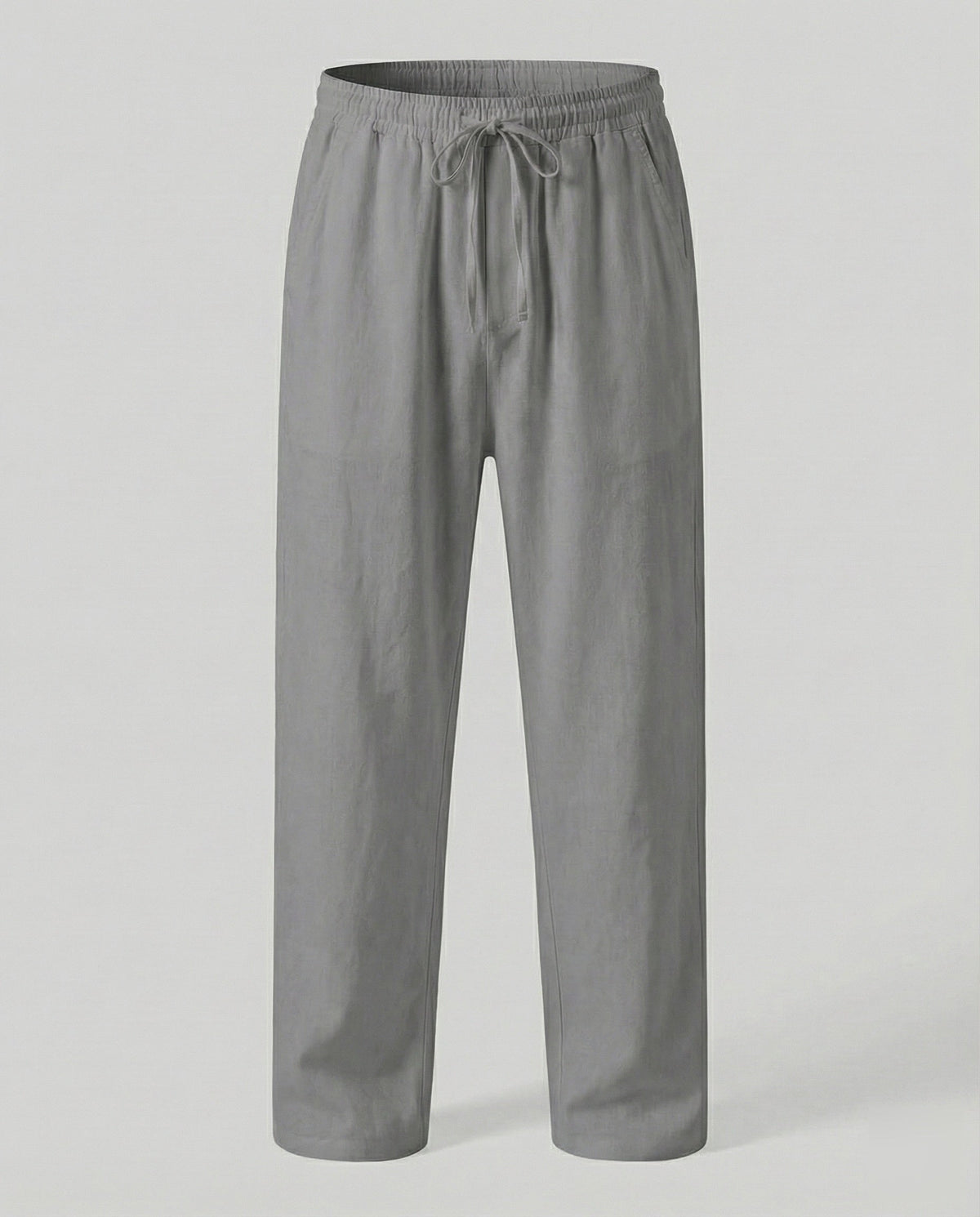 Heren Lounge Broek met Elastische Taille en Trekkoord Donkergrijs