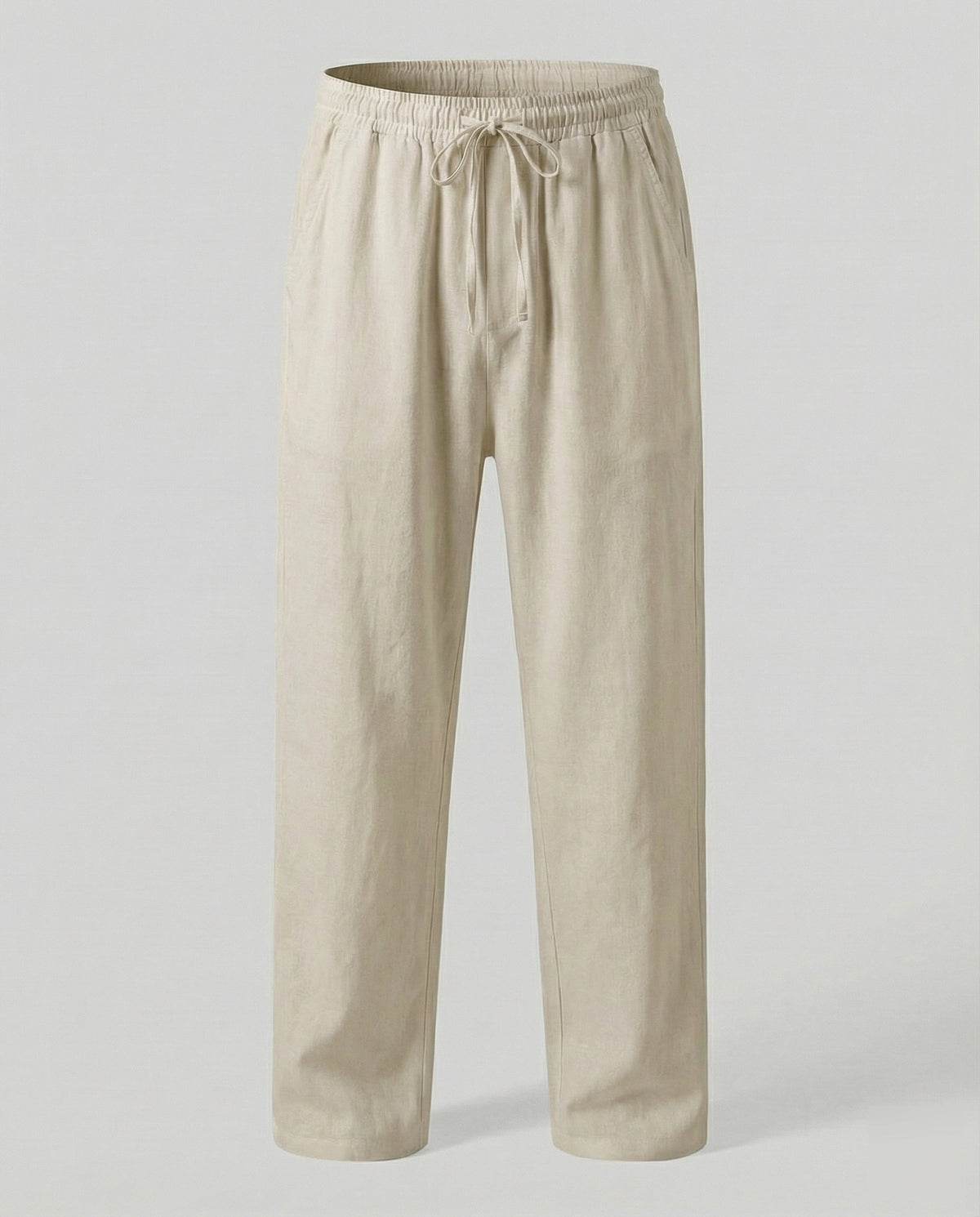 Heren Lounge Broek met Elastische Taille en Trekkoord Khaki