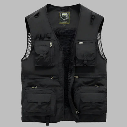 Heren Outdoor Vest met Meerdere Zakken en V-hals