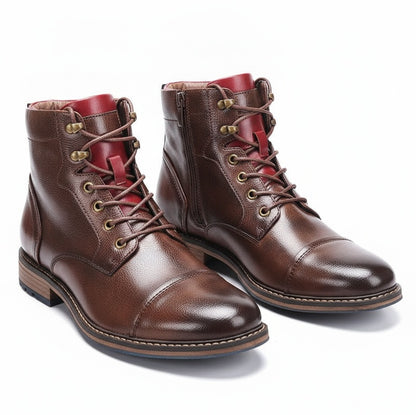 Heren Oxford Boots met Vetersluiting en Cap Toe