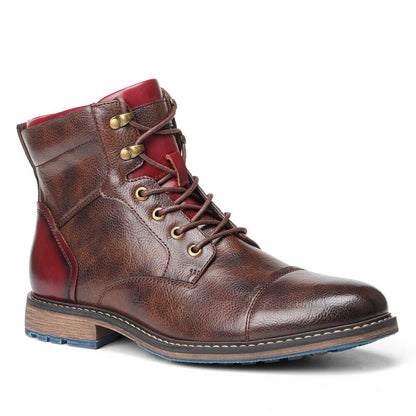 Heren Oxford Boots met Vetersluiting en Cap Toe