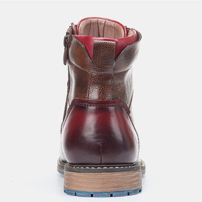 Heren Oxford Boots met Vetersluiting en Cap Toe