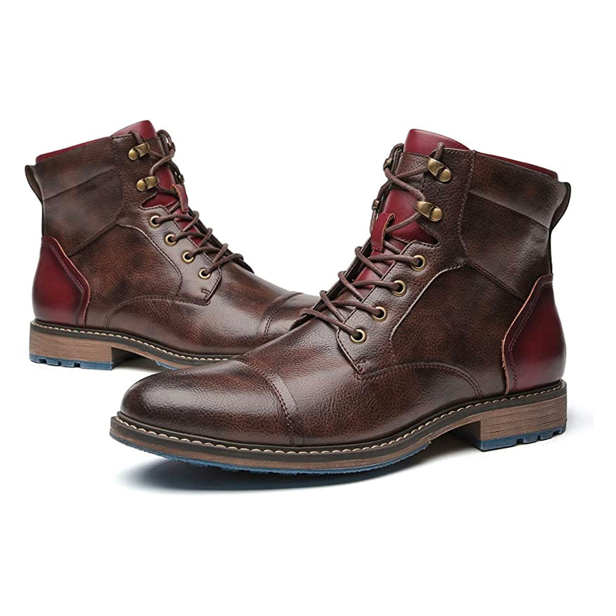Heren Oxford Boots met Vetersluiting en Cap Toe