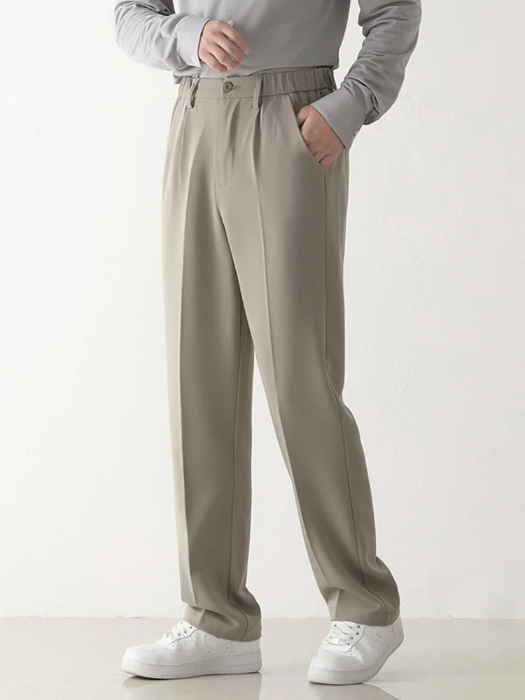 Heren Pantalon met Draped Design en Tailored Fit