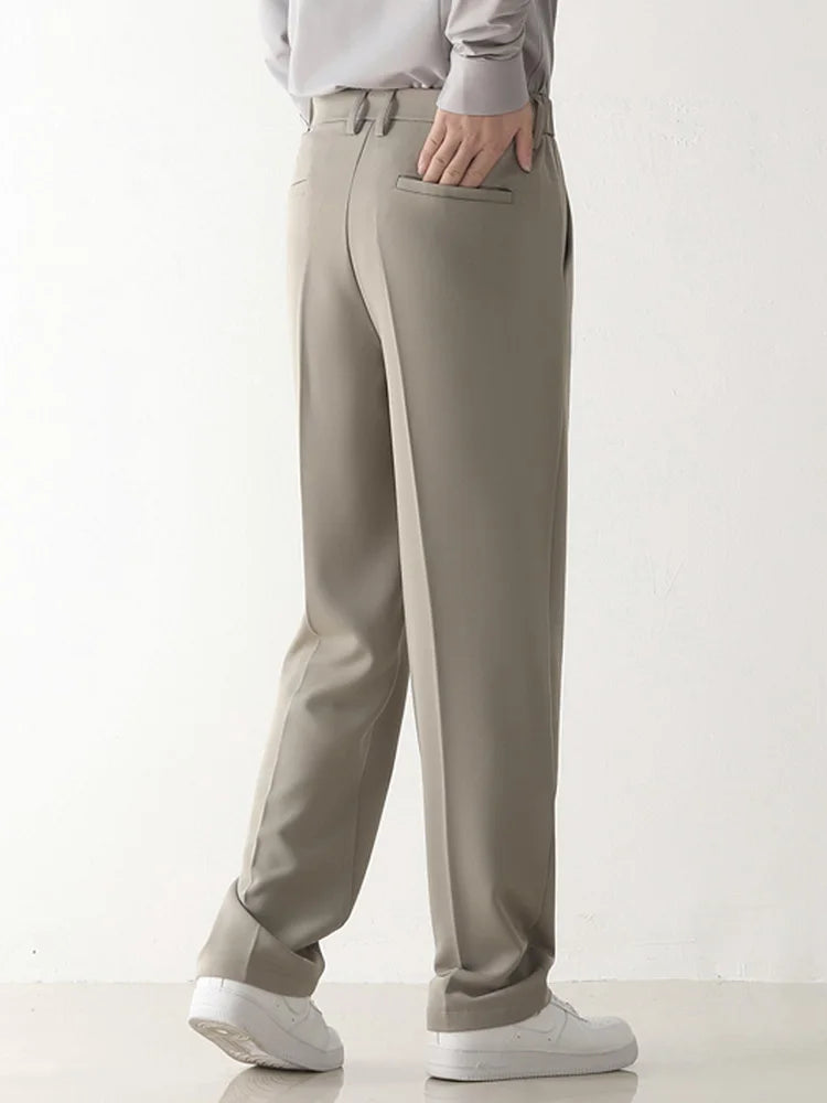 Heren Pantalon met Draped Design en Tailored Fit