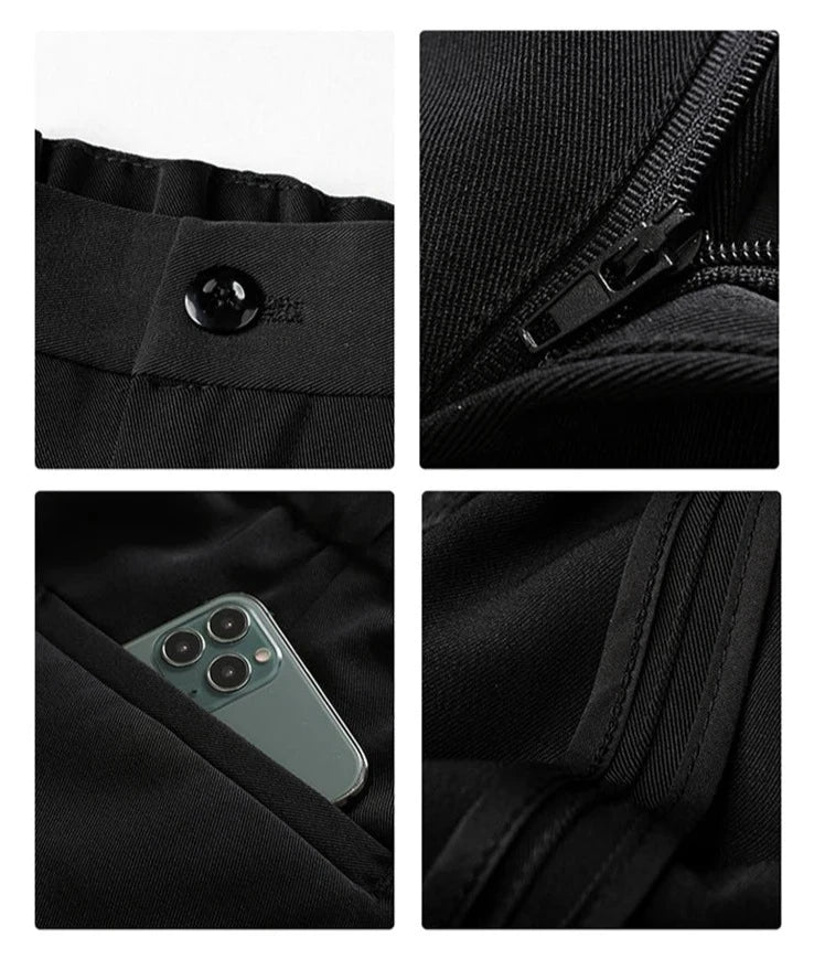 Heren Pantalon met Draped Design en Tailored Fit