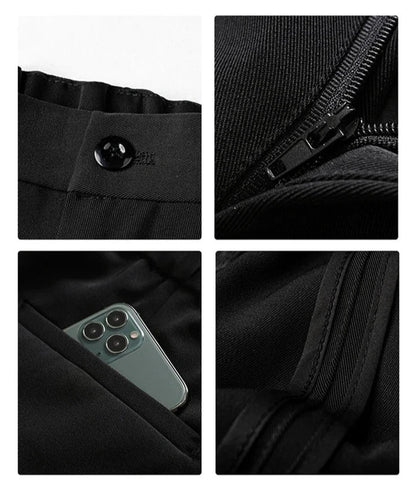 Heren Pantalon met Draped Design en Tailored Fit