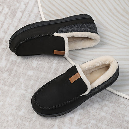 Heren Pantoffels Winter met Comfortabele Zool Zwart