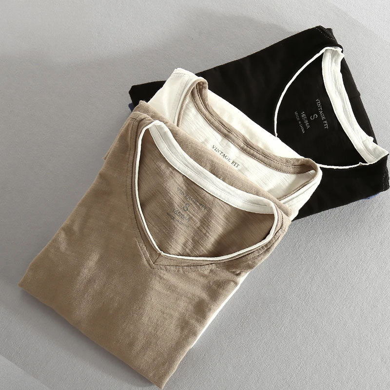Heren Shirt met Lange Mouwen en Contrastafwerking