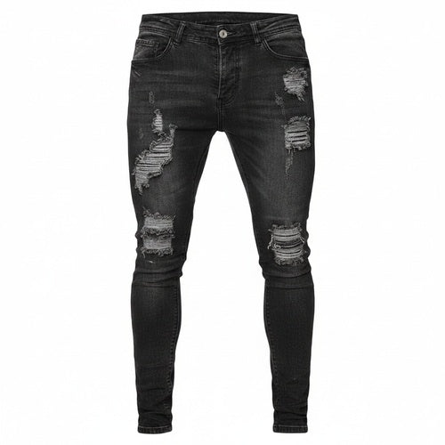 Heren Skinny Jeans met Scheuren en Slim Fit