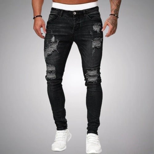 Heren Skinny Jeans met Scheuren en Slim Fit