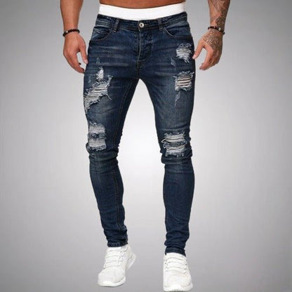 Heren Skinny Jeans met Scheuren en Slim Fit