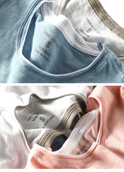Heren T-shirt met Dubbele Halsboord en Contrastafwerking