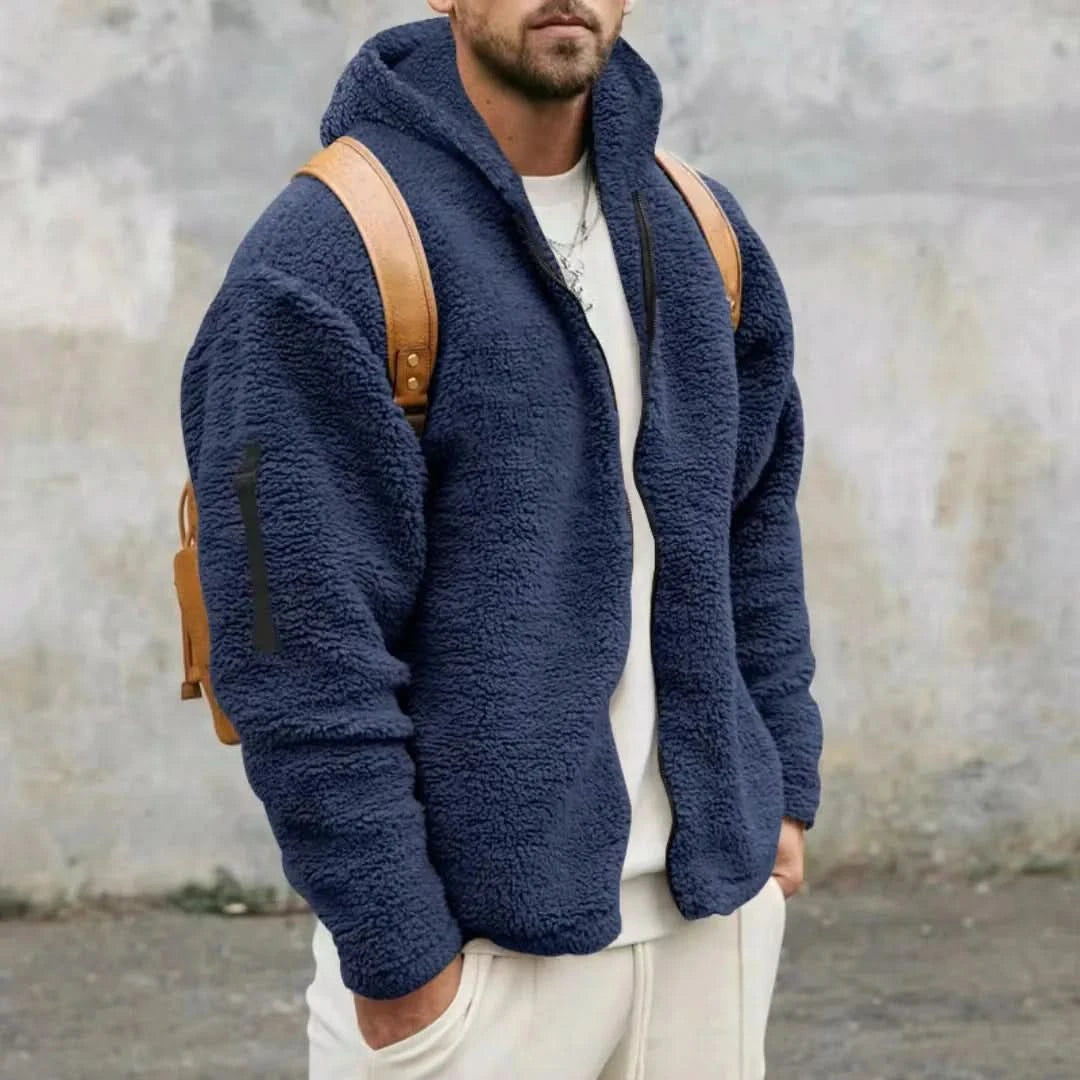 Heren Teddy Fleece Vest met Capuchon
