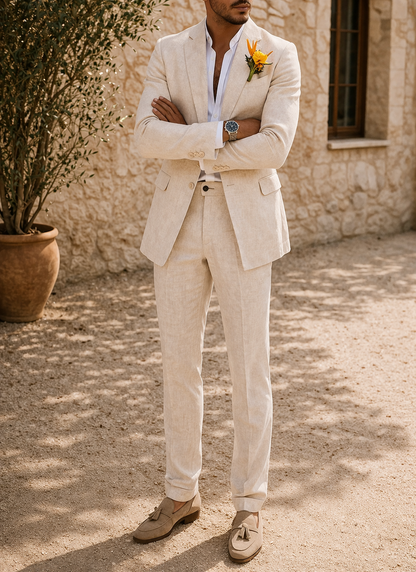 Heren Trouwpak 2-delig Slim Fit met Single-breasted Blazer