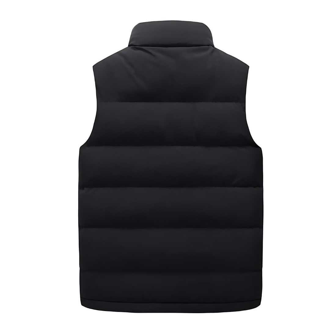 Heren Winter Puffer Vest met Staande Kraag en Ritssluiting