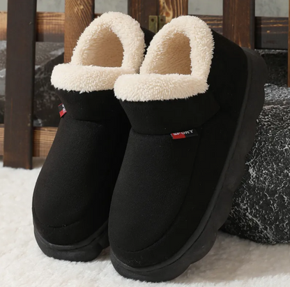 Luxe Dames Pantoffels met Antislip Zool en Thermische Isolatie Zwart
