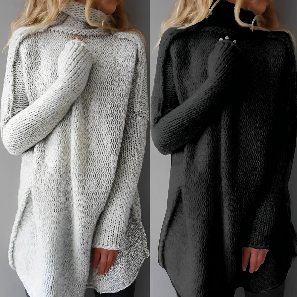 Vrouwen Coltrui Jurk met Lange Mouwen